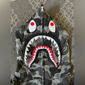 Dark Camo Bape Shark Hoodie